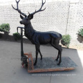 modern garden sculpture metal craft bronze deer statue of brass